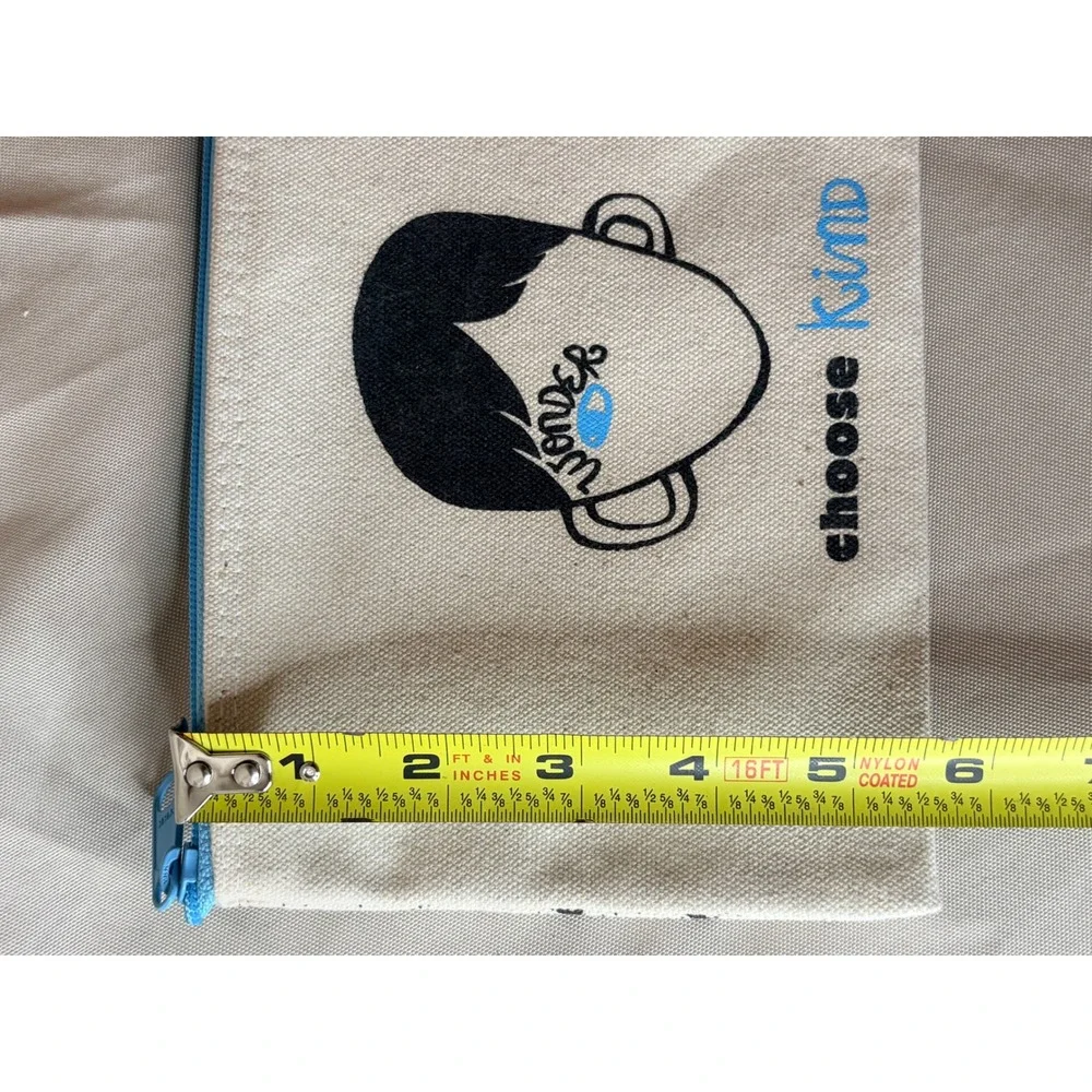 Out of Print Wonder Choose Kind Canvas Zipper Pouch Bag R.J. Palacio Space Print
